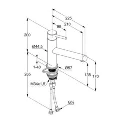 Kludi Steel - Mitigeur D’évier, Acier Brossé 44850F860 -Cuisine Articles Magasin 3e04ee877d334719f129a6de