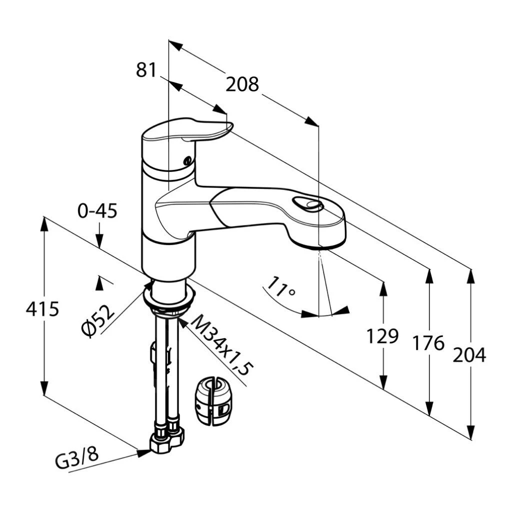 Kludi Objekta - Mitigeur D’évier Avec Douchette Extractible, Chrome 325810575 4 Kludi Objekta - Mitigeur D’évier Avec Douchette Extractible, Chrome 325810575 – Image 2