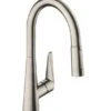 Hansgrohe Talis M51 - Mitigeur D&apos;évier M5116-H160 Avec Douchette Extractible, SBox, Finition Inox 73850800