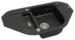 Alveus Niagara - Évier En Granit 900x500 Mm, Avec Commande De Vidage, Carbone 1090940 -Cuisine Articles Magasin 4015b0a167d295edab7ca14b