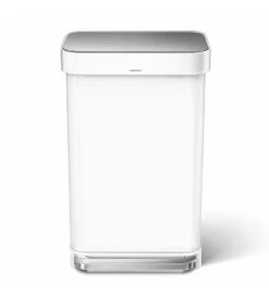 Simplehuman Poubelles - Poubelle Avec Poche Pour Sacs, 45 L, Blanc CW2027 -Cuisine Articles Magasin 40a5067b081f8065eee0e487