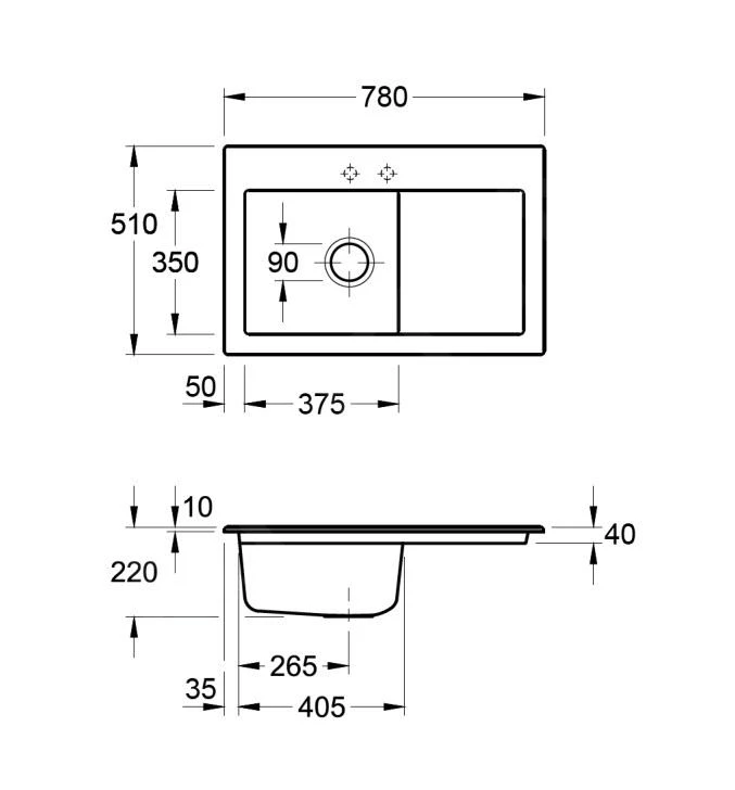Villeroy & Boch Subway 45 - Évier En Céramique 78x51 Cm, CeramicPlus, Chromite 677201J0 4 Villeroy & Boch Subway 45 - Évier En Céramique 78x51 Cm, CeramicPlus, Chromite 677201J0 – Image 2