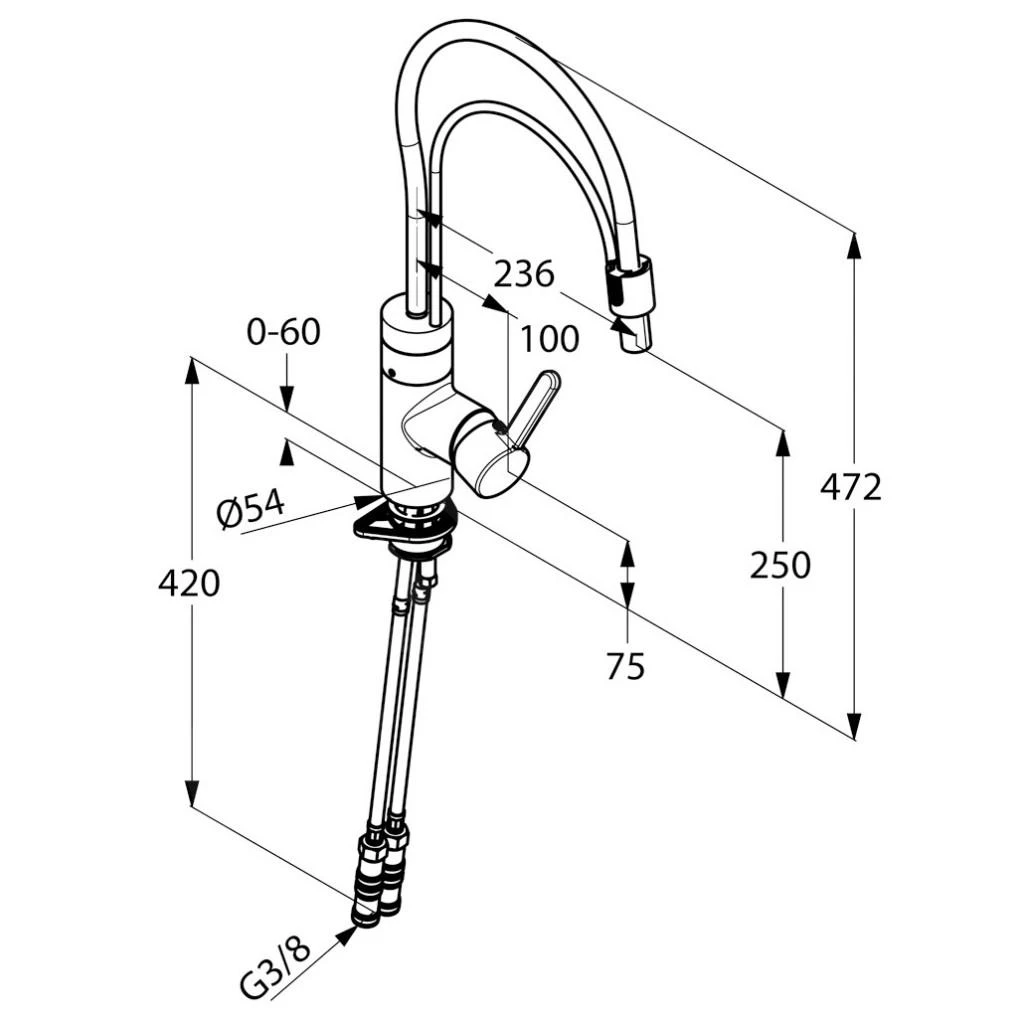 Kludi E-Go - Mitigeur D’évier électronique, Chrome 422150575 4 Kludi E-Go - Mitigeur D’évier électronique, Chrome 422150575 – Image 2