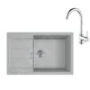 Franke Colonnes - Ensemble De Cuisine T106, évier En Tectonite S2D 611-78 XL Et Mitigeur FP 9000.031, Gris / Chrome 143.0675.733 -Cuisine Articles Magasin 41b9844450962fd8516ffbca