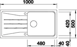 Blanco Sona XL 6 - Évier En Silgranit 1000x500 Mm, Noir 525977 -Cuisine Articles Magasin 41bf44f4f169135bf78605b2