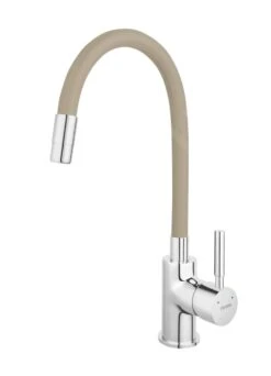 Novaservis Ferro - Robinetterie D’évier Avec Bec Flexible, Beige/chrome 70710,0BE
