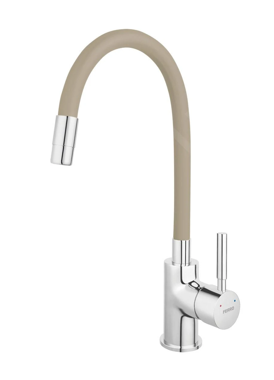 Novaservis Ferro - Robinetterie D’évier Avec Bec Flexible, Beige/chrome 70710,0BE 3 Novaservis Ferro - Robinetterie D’évier Avec Bec Flexible, Beige/chrome 70710,0BE