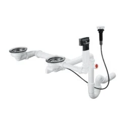 Hansgrohe Garnitures De Vidage - Kit De Trop-plein Automatique Pour évier Granit, Chrome 43938000