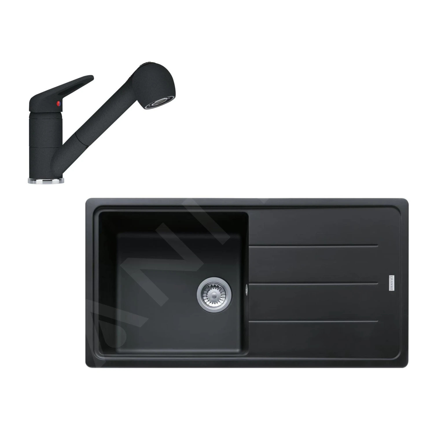 Franke Colonnes - Ensemble De Cuisine G138, évier En Fragranit BFG 611 Et Mitigeur FC 9547.424, Onyx 114.0510.594 3 Franke Colonnes - Ensemble De Cuisine G138, évier En Fragranit BFG 611 Et Mitigeur FC 9547.424, Onyx 114.0510.594