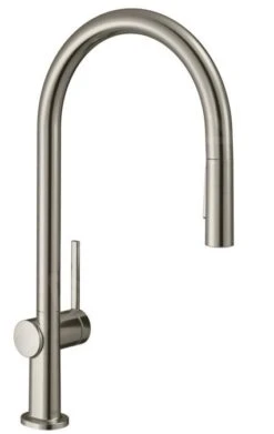 Hansgrohe M54 - Mitigeur D'évier Talis Avec Douchette Extractible, SBox, Simili Inox 72801800