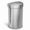 Simplehuman Poubelles - Poubelle Sans Contact Avec Commande De Mouvement , 45 L, Inox Brossé ST2009