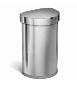 Simplehuman Poubelles - Poubelle Sans Contact Avec Commande De Mouvement , 45 L, Inox Brossé ST2009