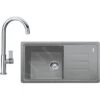 Franke Colonnes - Set De Cuisine G119, évier En Fragranit BSG 611-78/39 + Robinet FP 0408.031, Pierre Grise/chrome 114.0441.165