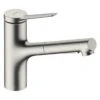 Hansgrohe Zesis M33 - Mitigeur D&apos;évier 150, Avec Douchette Extractible, Aspect Inox 74800800