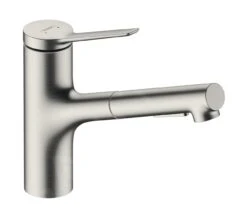 Hansgrohe Zesis M33 - Mitigeur D&apos;évier 150, Avec Douchette Extractible, Aspect Inox 74800800