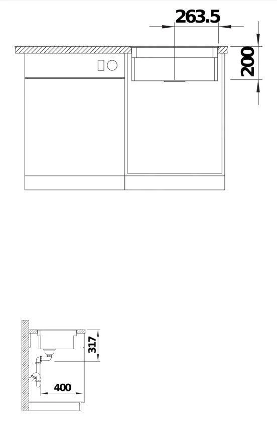 Blanco Etagon 500 - Évier En Silgranit, 527x427 Mm, Avec Rails, Anthracite 526343 5 Blanco Etagon 500 - Évier En Silgranit, 527x427 Mm, Avec Rails, Anthracite 526343 – Image 3