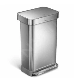 Simplehuman Poubelles - Poubelle Avec Poche Pour Sacs, 45 L, Inox Brossé CW2024