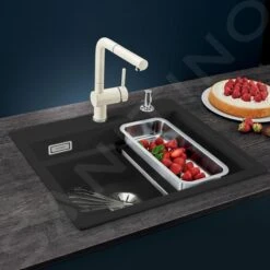 Blanco Etagon 6 - évier En Céramique, 584x510 Mm, Avec Commande De Vidage Et Accessoires, Noir 525162 -Cuisine Articles Magasin 52a4308ca2f1e5853294efcd