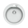 Alveus Niagara - Évier En Granit, Diamètre 510 Mm, Avec Commande De Vidage, Arctique 1100884 -Cuisine Articles Magasin 5570d0857d6d9f2d4c914efd