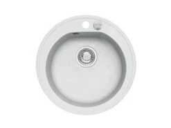 Alveus Niagara - Évier En Granit, Diamètre 510 Mm, Avec Commande De Vidage, Arctique 1100884