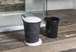 Aqualine Accessoires - Poubelle Pedal 6L, Anthracite/blanc TRN-079-04 -Cuisine Articles Magasin 55b913dd96014ebe06f885b1