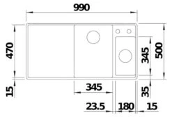 Blanco Axia III 6 - Évier En Silgranit, 990x500 Mm, Avec Commande De Vidage Et Accessoires, Noir 525853 -Cuisine Articles Magasin 572e005cc486b881553cc1e2