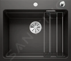 Blanco Etagon 6 - Évier En Silgranit, 600x510 Mm, Avec Commande De Vidage Et Avec Rails, Noir 525889