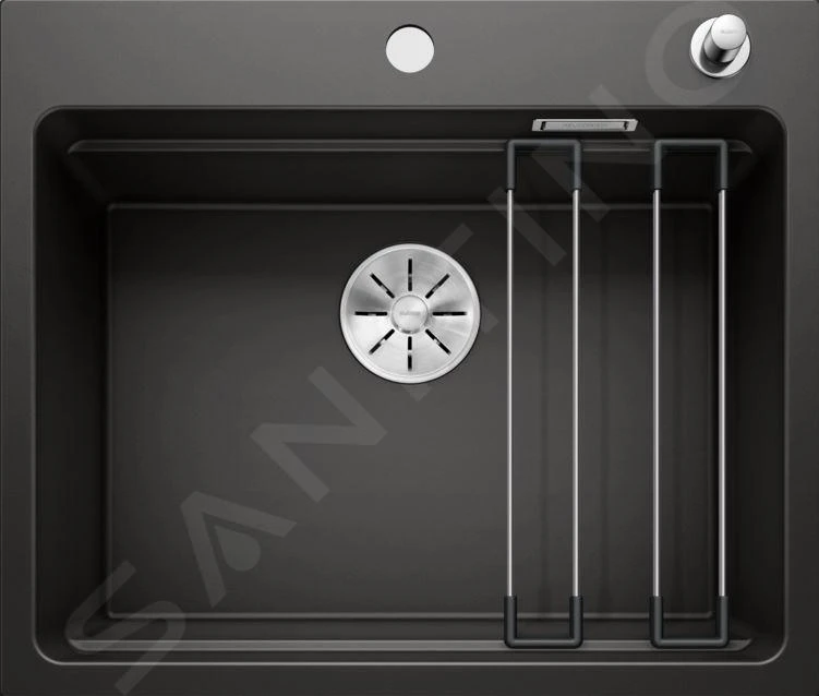 Blanco Etagon 6 - Évier En Silgranit, 600x510 Mm, Avec Commande De Vidage Et Avec Rails, Noir 525889 3 Blanco Etagon 6 - Évier En Silgranit, 600x510 Mm, Avec Commande De Vidage Et Avec Rails, Noir 525889