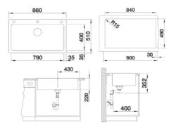 Blanco Naya XL 9 - Évier En Silgranit, 860x510 Mm, Blanc Doux 527133 -Cuisine Articles Magasin 58cb64465c7d4a5f55ae6baa