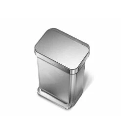 Simplehuman Poubelles - Poubelle Avec Poche Pour Sacs, 45 L, Inox Brossé CW2024 -Cuisine Articles Magasin 59a1a17af55f11624e4ed253