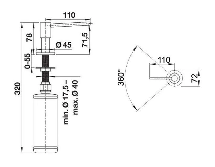 Blanco Accessoires - Distributeur De Liquide-vaisselle Piona, Chrome 517667 4 Blanco Accessoires - Distributeur De Liquide-vaisselle Piona, Chrome 517667 – Image 2