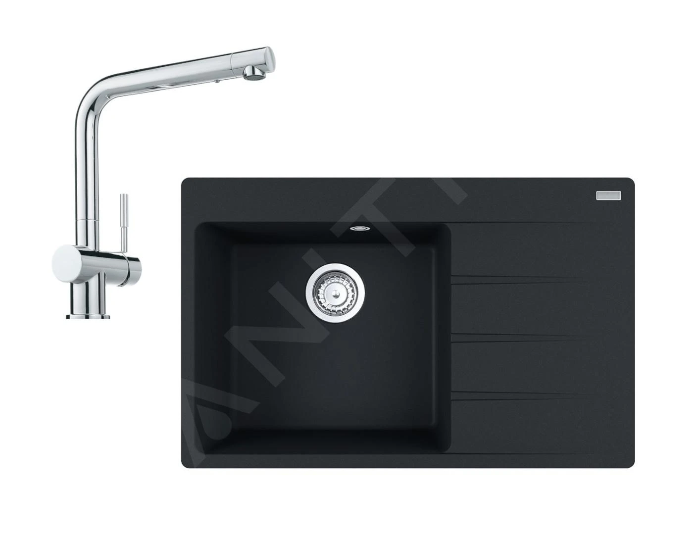 Franke Colonnes - Set G216, évier En Fragranit CNG 611-78 TL / 2 Et Mitigeur Samoa, Noir Mat / Chrome 114.0650.798 3 Franke Colonnes - Set G216, évier En Fragranit CNG 611-78 TL / 2 Et Mitigeur Samoa, Noir Mat / Chrome 114.0650.798