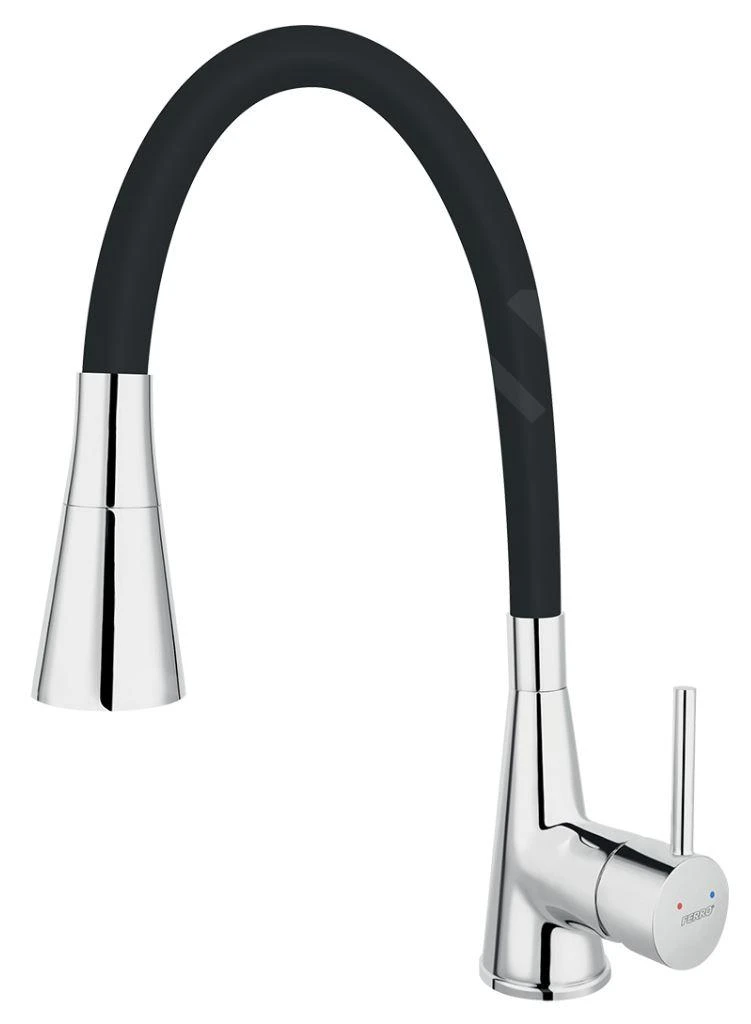 Novaservis Ferro - Mitigeur D'évier Avec Bras Flexible Et Douchette, Noir / Chrome 70720,0C 3 Novaservis Ferro - Mitigeur D'évier Avec Bras Flexible Et Douchette, Noir / Chrome 70720,0C