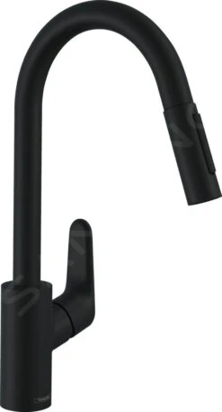 Hansgrohe Focus M41 - Mitigeur D'évier Avec Douchette Extractible, Noir Mat 31815670