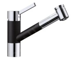 Blanco Tivo S - Mitigeur D&apos;évier Avec Bec Extractible, Noir / Chrome 526279