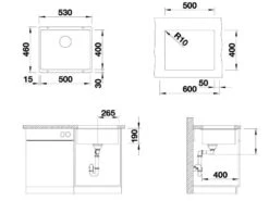 Blanco Subline 500 - Évier En Silgranit, 530x460 Mm, InFino, Café 523441 7 Blanco Subline 500 - Évier En Silgranit, 530x460 Mm, InFino, Café 523441 -Cuisine Articles Magasin 5e087bb00af1786feb71131f