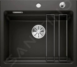 Blanco Etagon 6 - évier En Céramique, 584x510 Mm, Avec Commande De Vidage Et Accessoires, Noir 525162