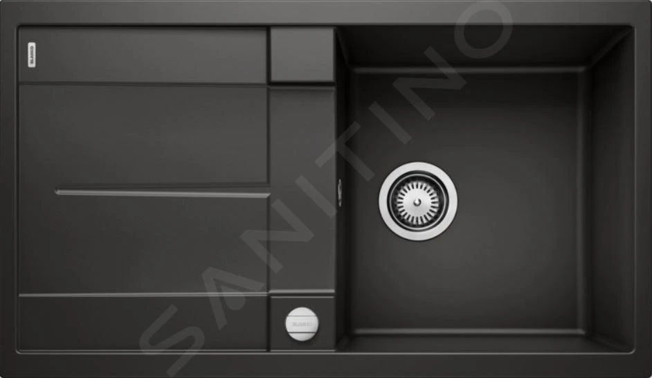 Blanco Metra 5 - Évier En Silgranit, 860x500 Mm, Avec Commande De Vidage, Noir 525918 3 Blanco Metra 5 - Évier En Silgranit, 860x500 Mm, Avec Commande De Vidage, Noir 525918