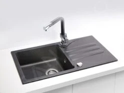 Alveus Galapagos - Évier En Granit 770x430 Mm, Avec Commande De Vidage, Carbone 1091214 -Cuisine Articles Magasin 6354362a0e6176bcdc8d3af1