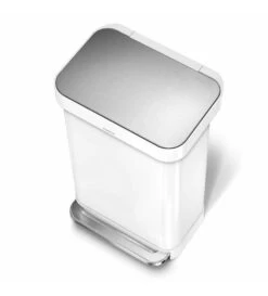 Simplehuman Poubelles - Poubelle Avec Poche Pour Sacs, 45 L, Blanc CW2027 -Cuisine Articles Magasin 639150d62563b85f9e19cfd3