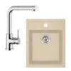 Franke Colonnes - Ensemble De Cuisine T51, évier En Tectonite SID 610-40 Et Mitigeur FN 0147.031, Beige / Chrome 143.0675.708 -Cuisine Articles Magasin 63d1bb31c4a6492d3c146cfb