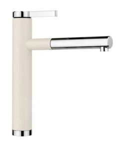 Blanco Linee S - Robinetterie D’évier Avec Bec Extractible, Blanc Doux/chrome 526957