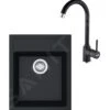 Franke Colonnes - Ensemble De Cuisine T52, évier En Tectonite SID 610-40 Et Mitigeur FP 9000.071, Noir 114.0508.416 -Cuisine Articles Magasin 65c6ee004a1508cbfccd534f