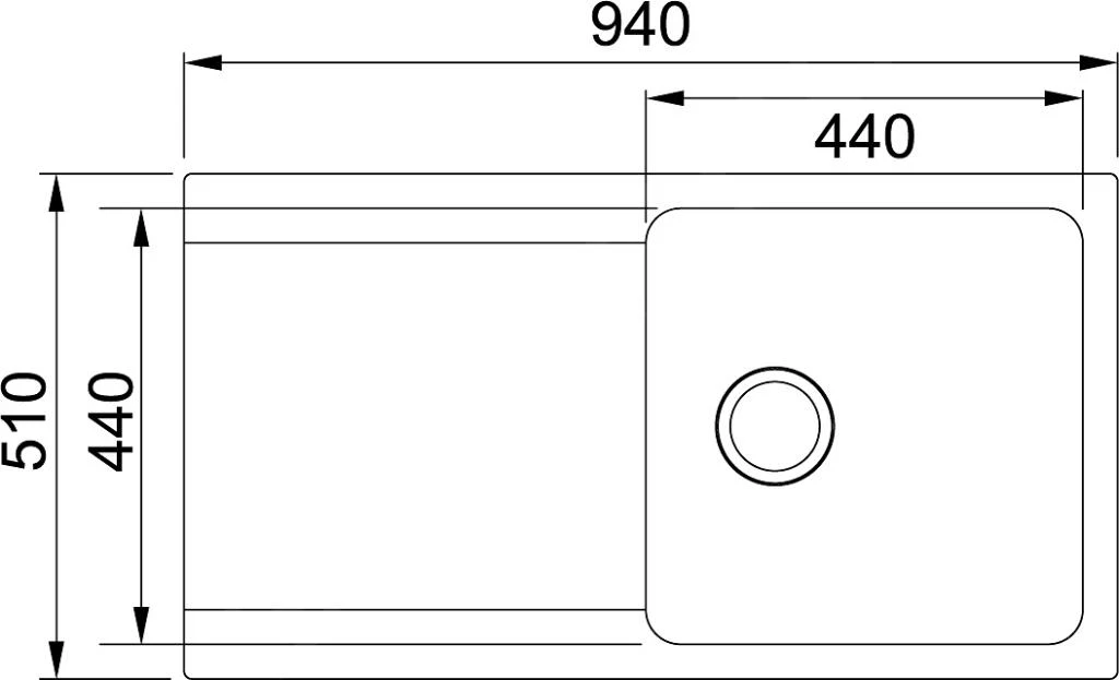 Franke Orion - Évier En Tectonite OID 611, 940x510 Mm, Gris 114.0442.824 4 Franke Orion - Évier En Tectonite OID 611, 940x510 Mm, Gris 114.0442.824 – Image 2