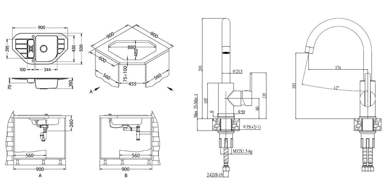 Alveus Sets - Ensemble D'évier Niagara 60 Et La Robinetterie Tonia, Beige SETA165 4 Alveus Sets - Ensemble D'évier Niagara 60 Et La Robinetterie Tonia, Beige SETA165 – Image 2