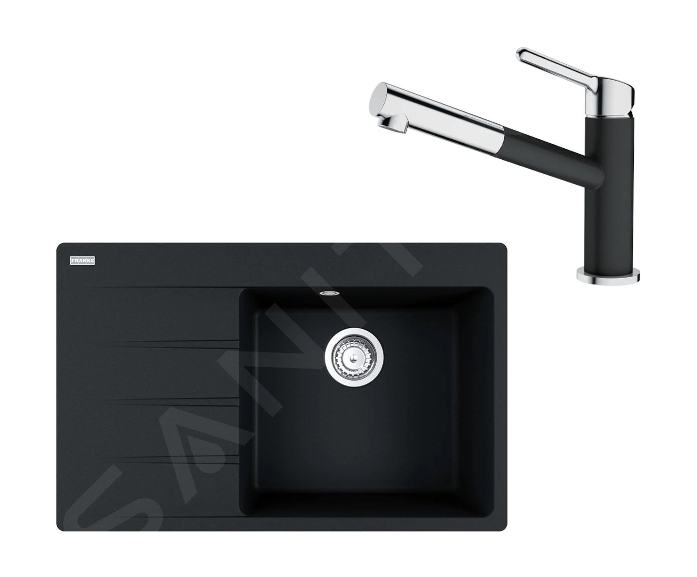 Franke Colonnes - Set G227, évier En Fragranit CNG 611-78 TL / 7 Et Mitigeur FC 3055.071, Onyx / Chrome 114.0650.830 3 Franke Colonnes - Set G227, évier En Fragranit CNG 611-78 TL / 7 Et Mitigeur FC 3055.071, Onyx / Chrome 114.0650.830