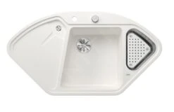 Blanco Delta II - Évier En Silgranit 1057x575 Mm, Avec Commande De Vidage Et Accessoires, InFino, Blanc 523660