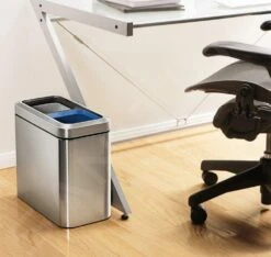 Simplehuman Poubelles - Poubelle Ouverte De Tri Sélectif 20 L, Inox Brossé CW1470 -Cuisine Articles Magasin 6b575a61c3b7ba4a34e652d7