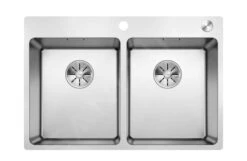 Blanco Andano 340/340 - Évier 745x500 Mm Avec Commande Excentrique PushControl, Inox 525248