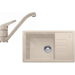 Franke Colonnes - Set De Cuisine G117, évier En Fragranit BSG 611-62, Sahara + Robinet FP 9541.082, Sahara 114.0440.700